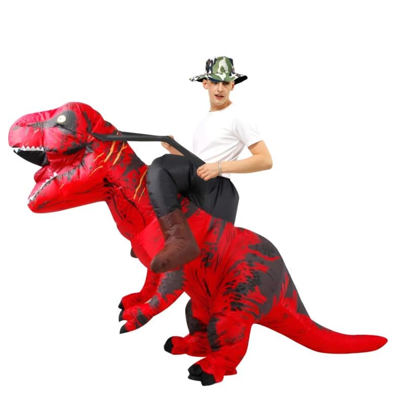 déguisement dinosaure rouge