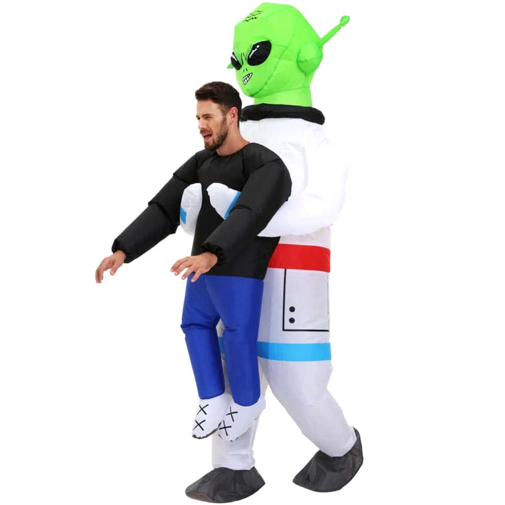 Costume Gonflable Alien Adulte - Déguisement Extra-Terrestre Halloween Avec Ventilateur Intégré