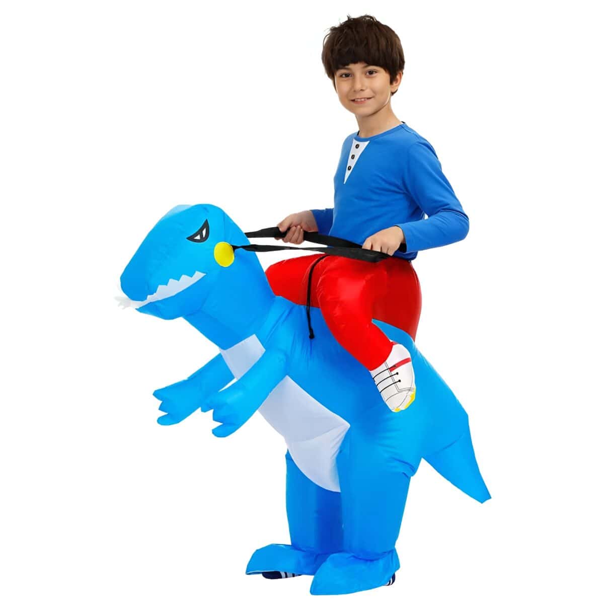 déguisement gonflable bleu dinosaure