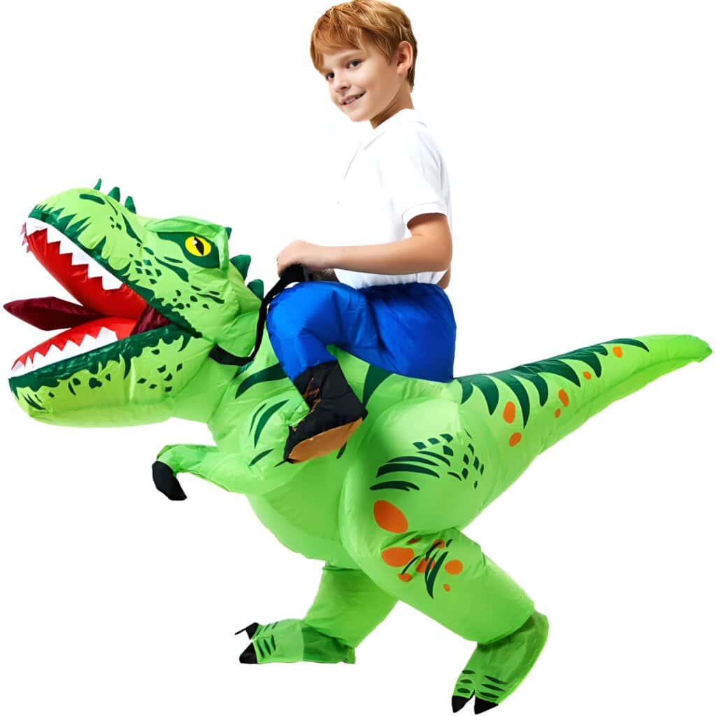 Costume Dinosaure Adulte Gonflable T-Rex - Déguisement Réaliste Avec Ventilateur, Halloween, Fêtes